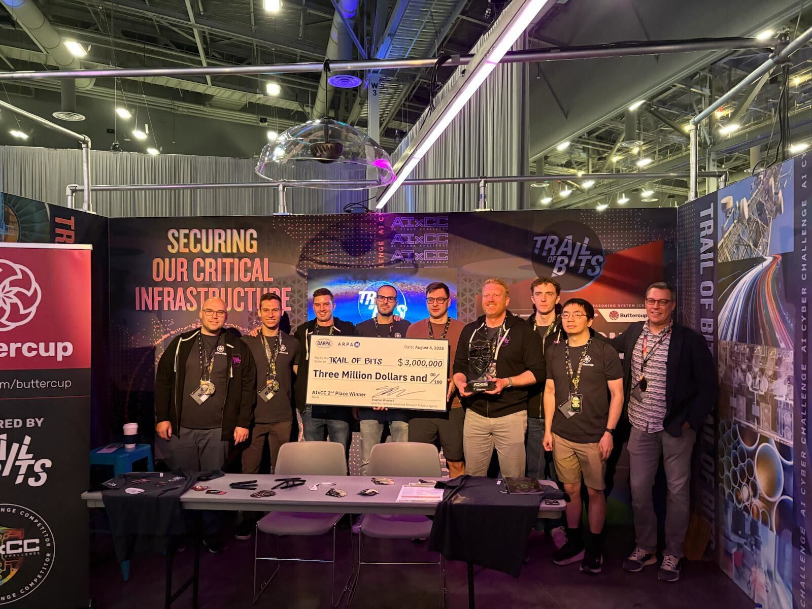 Group photo of the Trail of Bits Buttercup development team at their office