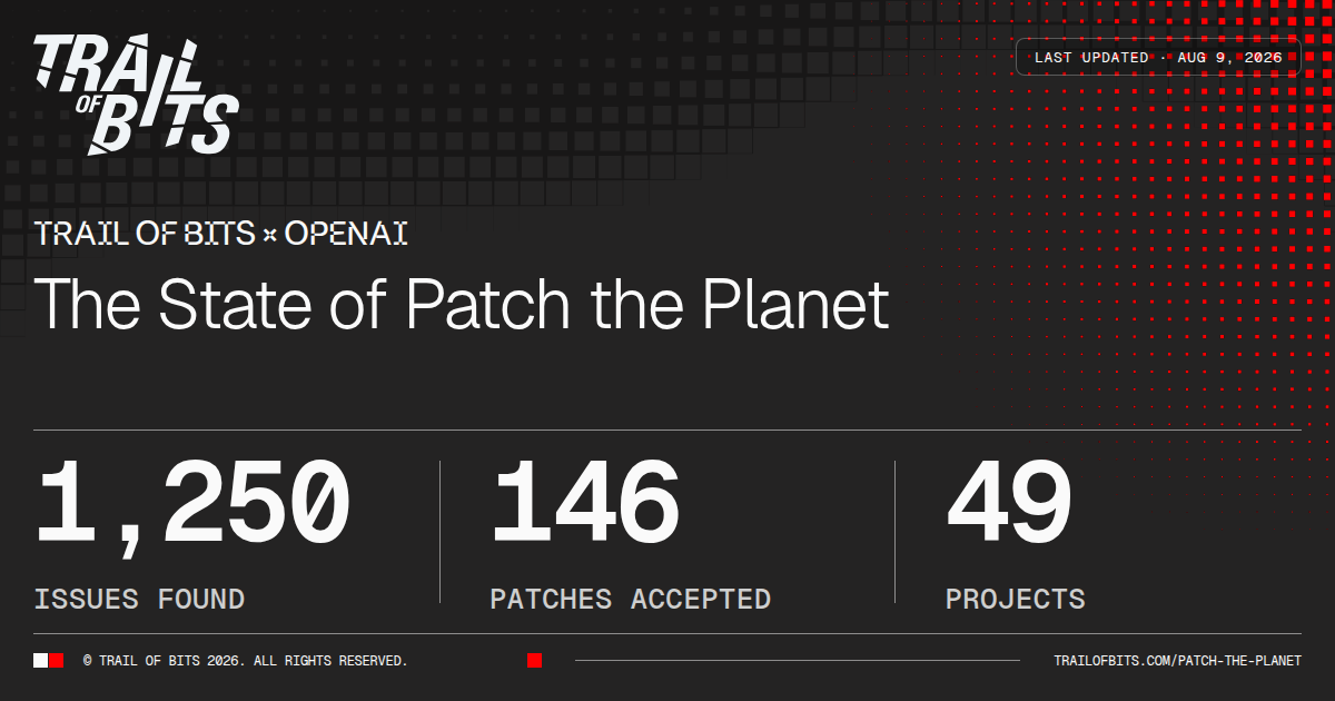 Dashboard · Patch the Planet · Trail of Bits