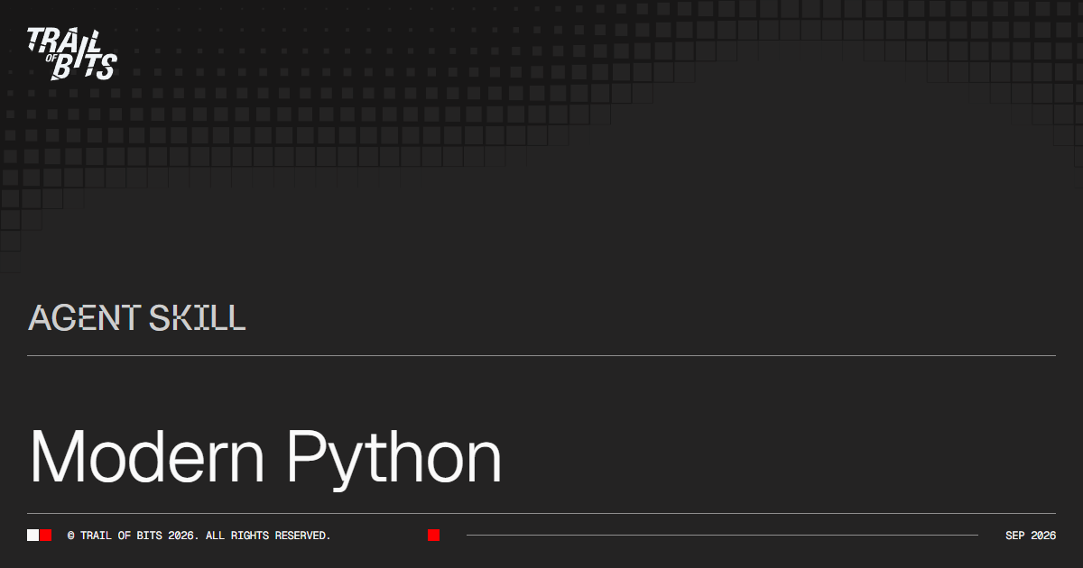 modern-python — Claude Code skill · Trail of Bits